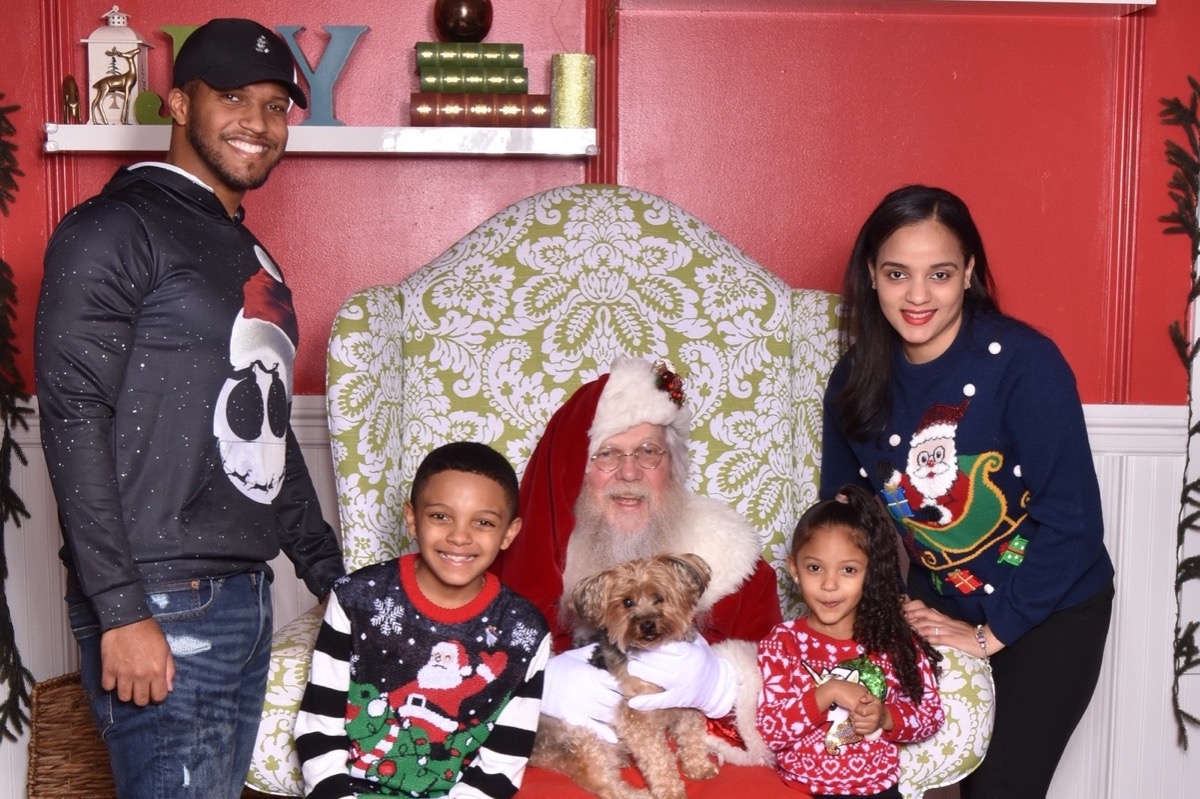 Kobe & Family with Santa